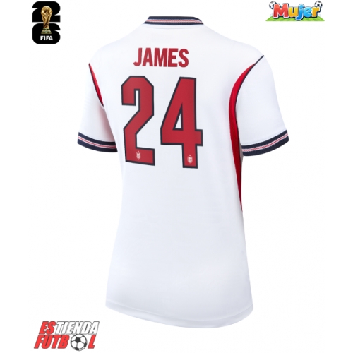 Inglaterra Reece James #24 Primera Equipación Mujer Mundial 2026 Manga Corta